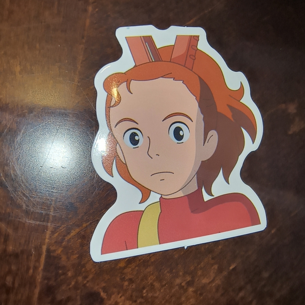 Anime Character Sticker - Red Hair Girl Studio Ghibli
